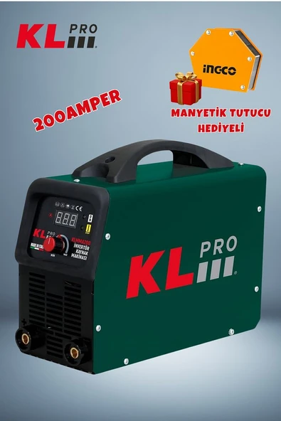 KLMMA200 200 Amper İnverter Kaynak Makinesi + Manyetik Tutucu Hediyeli ürün görseli 1