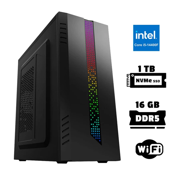 Xaser Xsr943 i5 14400F 16GB DDR5 Ram 1TB M.2 NVMe SSD 2GB GT610 Ofis Hazır Sistem ürün görseli 1