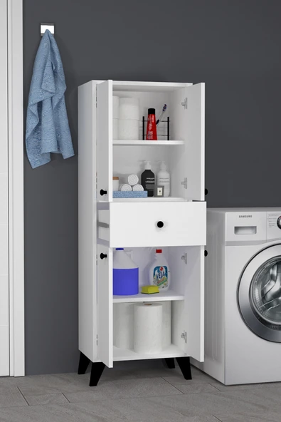 Zümra Kapaklı ve Çekmeceli Banyo Dolabı ürün görseli 1