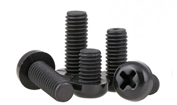 M6 X 8Mm Plastik Civata Vida Siyah X 5 Adet  (rf003) ürün görseli 1