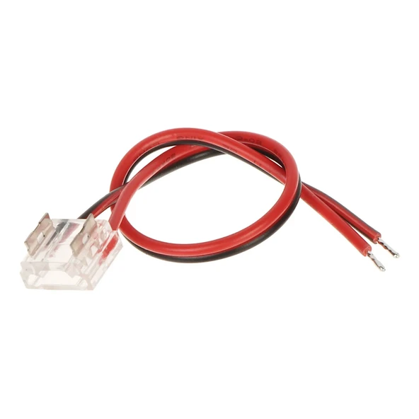 1 adet şeffaf tek taraflı elektrik kablo şerit Led COB konnektörleri kapak konnektör 2pin 8mm LED ışıklar lehimsiz bağlantı ürün görseli 1