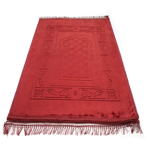 Peluş Seccade Bordo ürün görseli 1