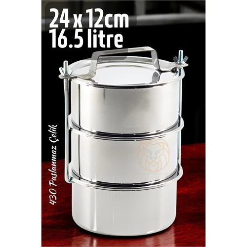 Zhltools Sefer Tası Paslanmaz Çelik Yemek Kabı 24x36cm 16.5 LİTRE ürün görseli 1