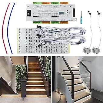 Akıllı Merdiven Aydınlatması lamba PIR hareket sensör STEP-1002 basamak adım kontrol 12V-24V Kontrol Sistemi SMD COB tek renkli LED şerit cihaz ürün görseli 1