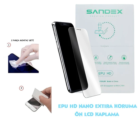 Huawei MATE 40 PRO Uyumlu NANO Ekran Koruyucu Esnek ULTRA İnce - SANDEX - EPU HD ürün görseli 1