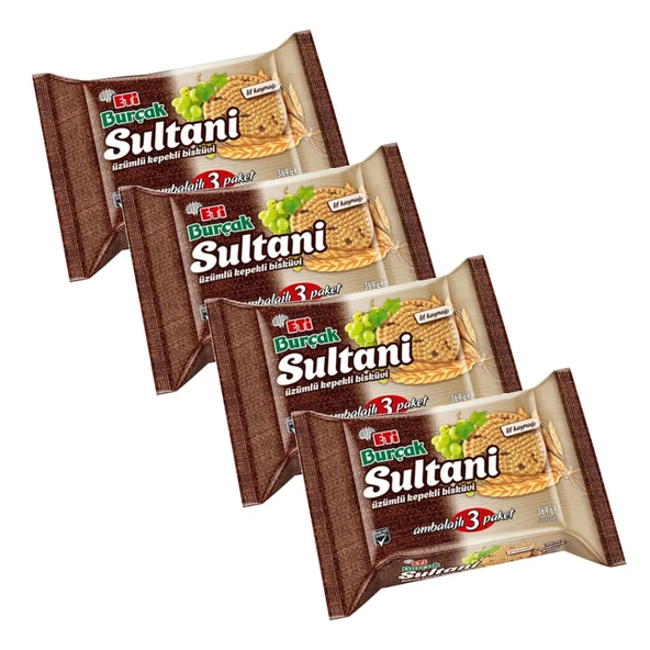 Eti Burçak Sultani 3'lü 369 Gr x 4 Adet ürün görseli 1