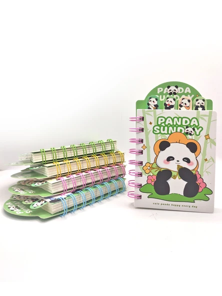 Sevimli Panda Ayraçlı Mini Not Defteri (9x14,5 cm) - Şirin Panda ürün görseli 1