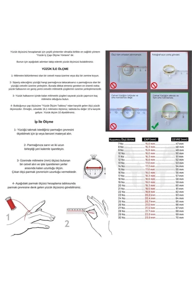 14 Ayar Tektaş Altın Yüzük - Resim 3