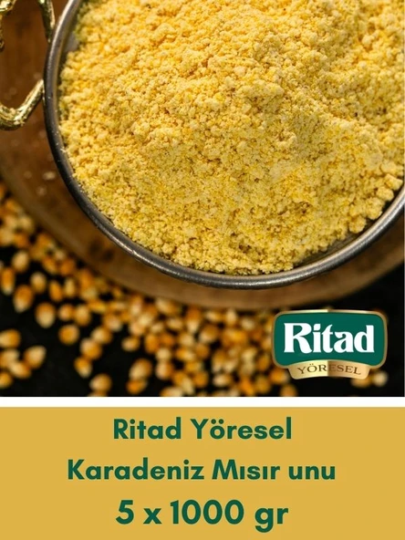 Ritad Yöresel Karadeniz Mısır Unu 1000 g x 5 Adet (Ekmeklik-Muhlamalık) ürün görseli 1