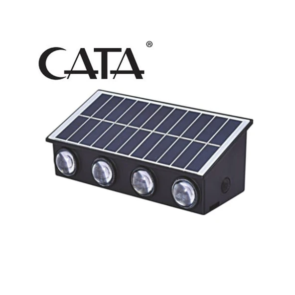 Cata CT-8010 20W Güneş Enerjili Solar LED Aplik Dış Mekan IP65 Duvar Lambası Günışığı 3200K ürün görseli 1