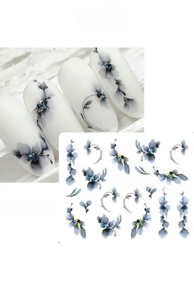 Fontenay Tırnak Sticker Protez Tırnak Kalıcı Oje Süsleme, Nail Art Sticker ürün görseli 1
