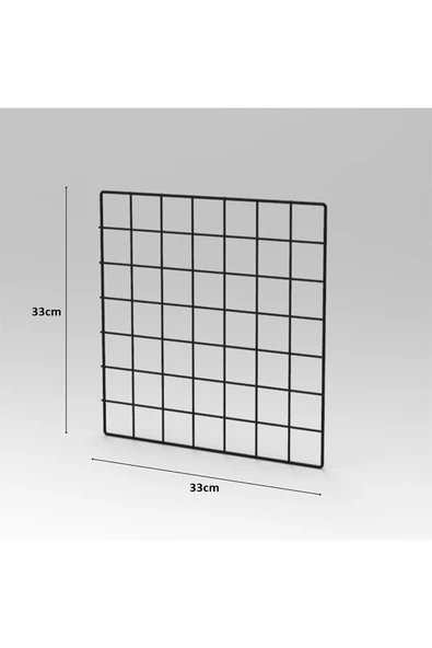 Connectör Hasır Teli 33x33cm Siyah Tel Küp Çok Amaçlı Organizer Raf Yedek Tek Parça ürün görseli 1