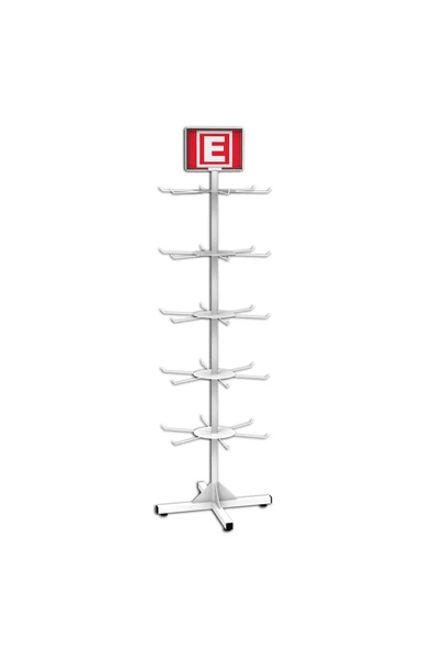 5 Katlı Kancalı Ayaklı Stand Model 1 Beyaz ürün görseli 1