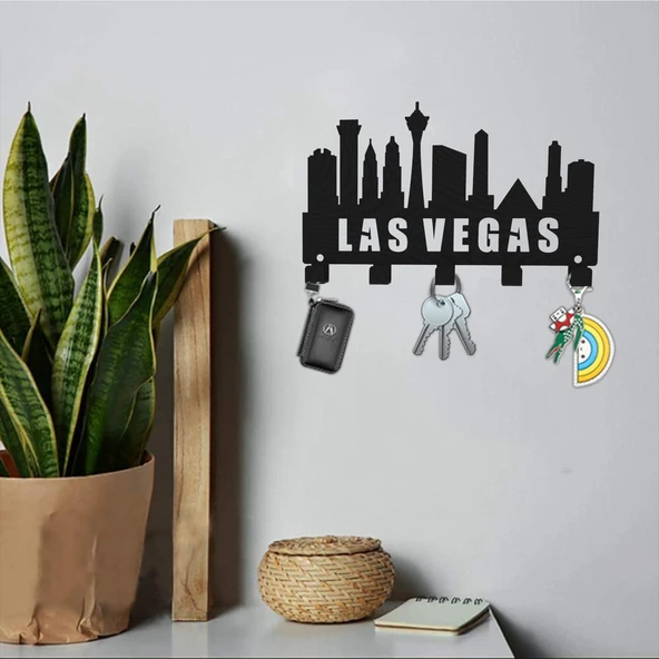 LAS VEGAS METAL ANAHTARLIK SİYAH ürün görseli 1