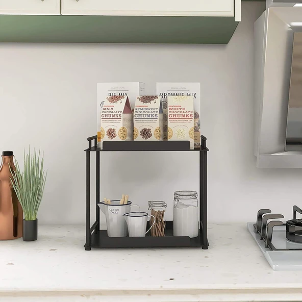 2 Katlı Banyo & Mutfak Organizer Raf - Resim 4