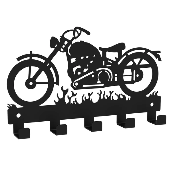 MOTOSİKLET TEMALI METAL ANAHTARLIK SİYAH ürün görseli 1