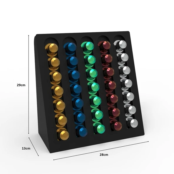 Kapsül Kahve Organizer Stand Model-2 Siyah - Resim 2