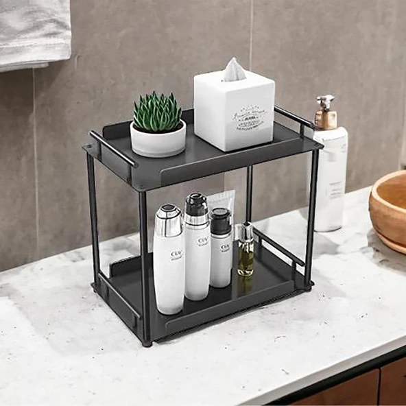2 Katlı Banyo & Mutfak Organizer Raf - Resim 6