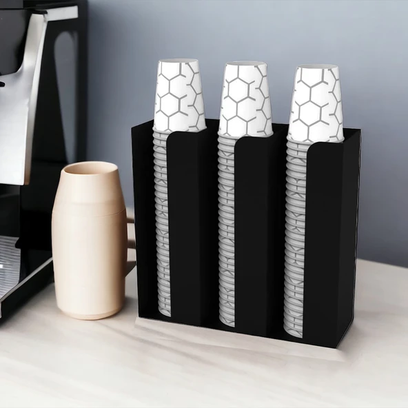 3 Bölmeli Özel Karton Bardaklık Organizer ürün görseli 1