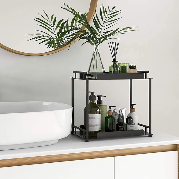 2 Katlı Banyo & Mutfak Organizer Raf - Resim 5