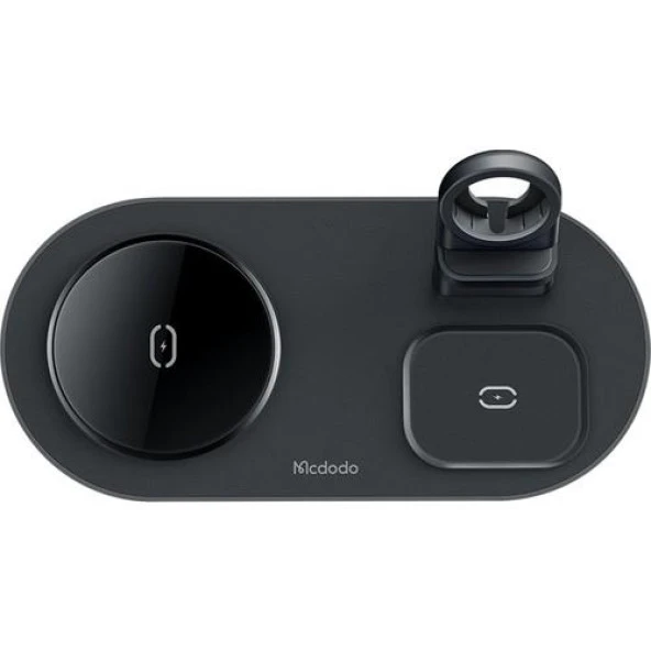 Mcdodo 3in1 iPhone Air Pod Kablosuz Şarj Standı CH-7061 Siyah ürün görseli 1
