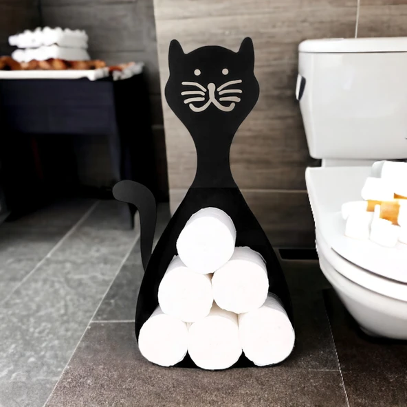 Kedili WC Kağıtlığı - Resim 5