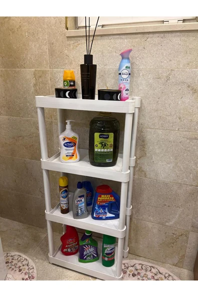 4 Raflı Plastik Banyo & Mutfak Organizer (Small Model) ürün görseli 1