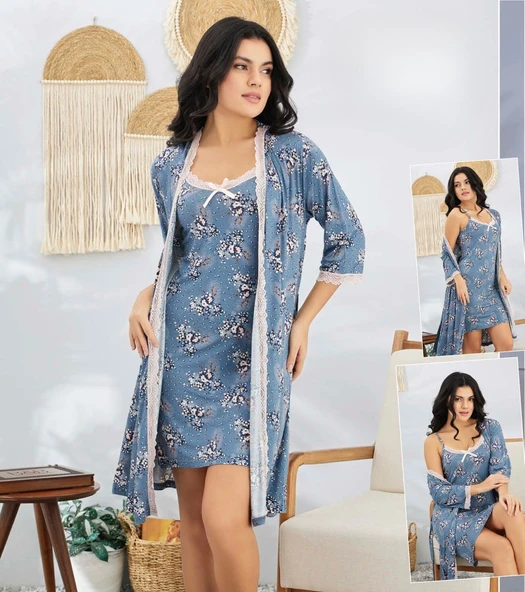 Kadın Sleep Wear 228 Ceketli Gecelik ürün görseli 1