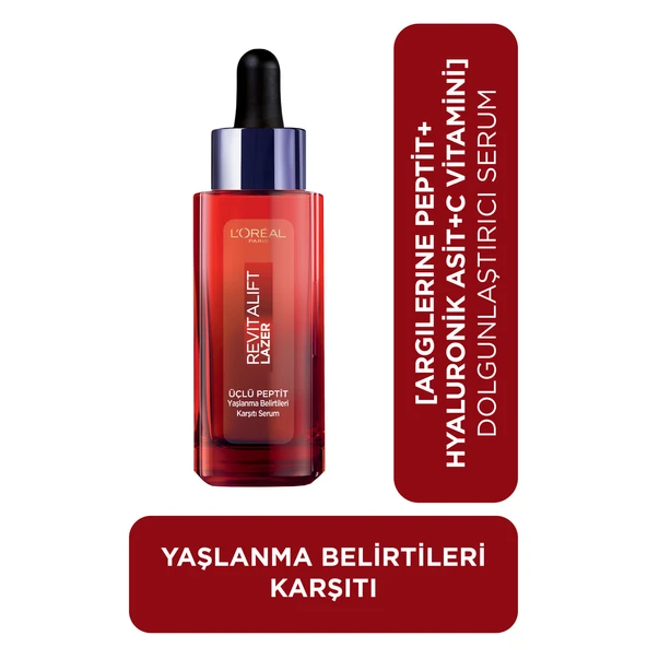 L'Oréal Paris Revitalift Lazer Yaşlanma Belirtileri Karşıtı Üçlü Peptit Bakım Serumu ürün görseli 1