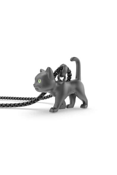 Metalmorphose Black Cat Kolye - Resim 2