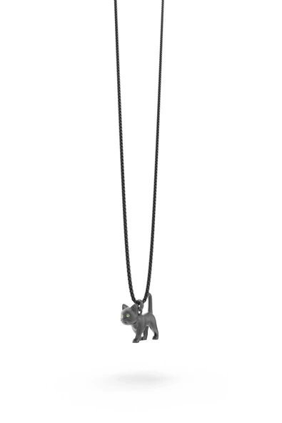 Metalmorphose Black Cat Kolye - Resim 4