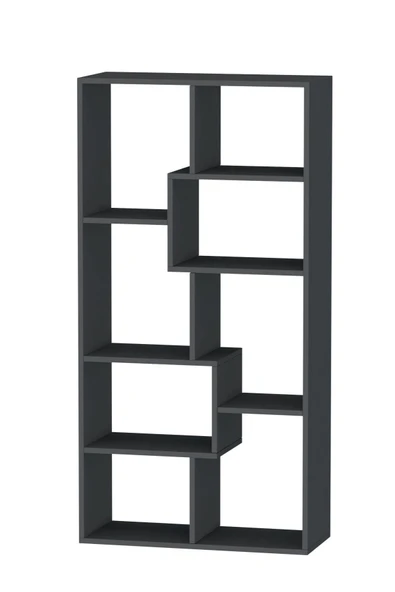 Zebra Dekoratif Kitaplık Antrasit - Resim 5
