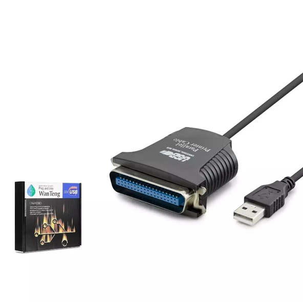 Afila HDX7526 USB PARALEL LPT Printer KABLO SİYAH 80CM (Usb To Lpt Çevirici) ürün görseli 1