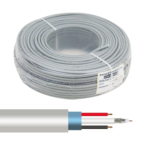250 Metre 2+1 CCTV 0.34mm Kamera Kablosu (250M) ürün görseli 1