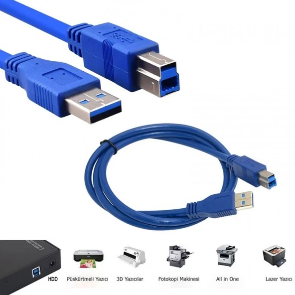 Usb 3.0 yeni nesil 3D Yazıcı Printer hdd dock için usb Kablosu Type-A Type-B ürün görseli 1