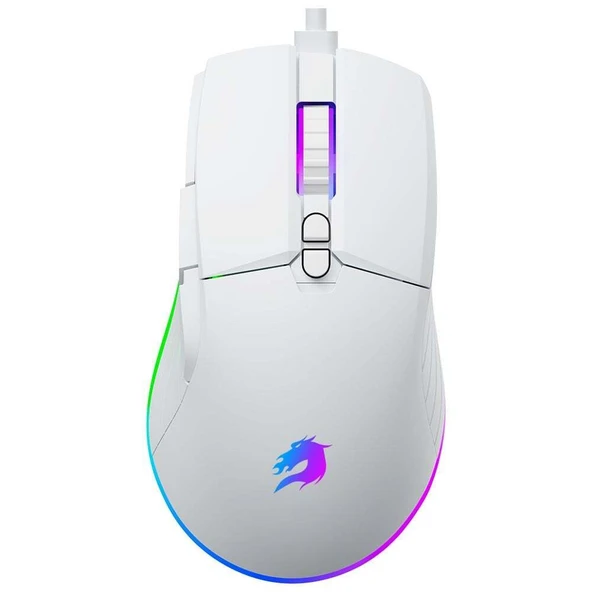 GameBooster M12 Vital RGB Aydinlatmali Beyaz Profesyonel Gaming Mouse ürün görseli 1