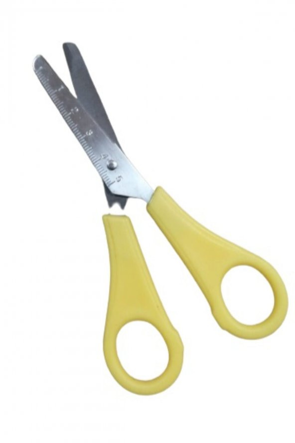 Öğrenci Makası Cetvelli 12 Cm Sarı 1 Adet ürün görseli 1