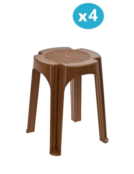 Omnipazar SY-4640 Plastik Tabure Büyük Boy 4'lü Set ürün görseli 1