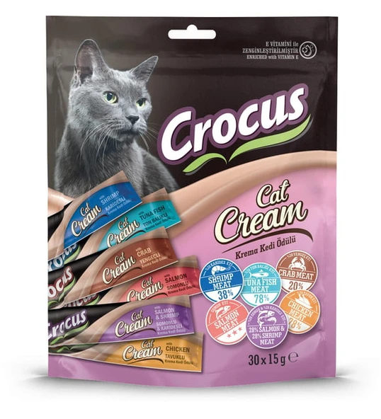 Crocus Multıpack 6 Çeşit Krema Kedi Ödülü 30 Adet x 15 Gr ürün görseli 1