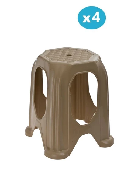 Omnipazar SY-4518 Plastik Kuşaklı Tabure Büyük Boy 4'lü Set ürün görseli 1