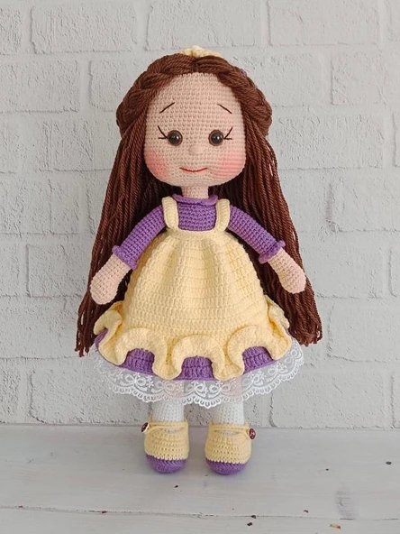 Mor Merve Bebek Amigurumi Organik Oyuncak ürün görseli 1
