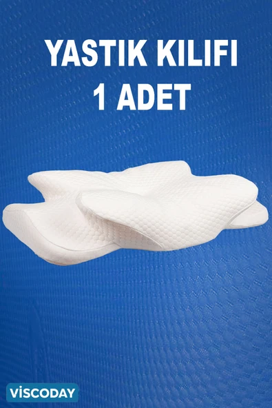 Viscoday  Yastık Kılıfı Yüksek Boyun Destekli Ortopedik Visco Yastık Kılıfı 1 Adet Beyaz ürün görseli 1