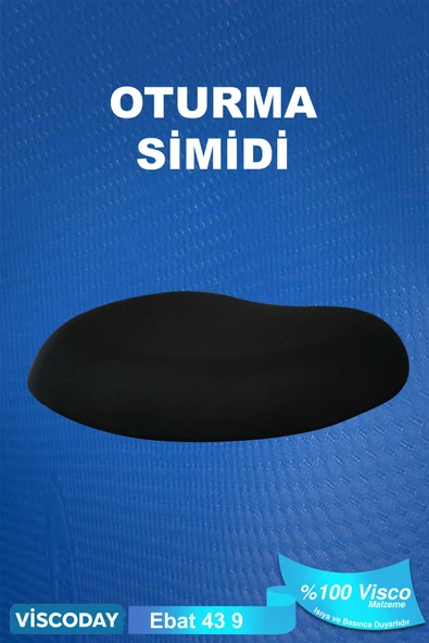 viscoday  Visco Oturma Simidi Ortopedik, Yastık Konforlu Ve Rahatlatıcı 43 X 43 X 9, D Model ürün görseli 1