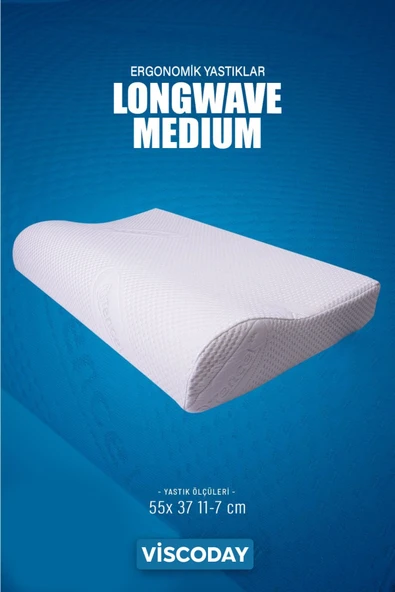 Viscoday  Visco Boyun Yastığı Boyun Destekleyici Visco Yastık Ortopedik Boyun Yastığı Ergonomik Yastık 55x37 ürün görseli 1