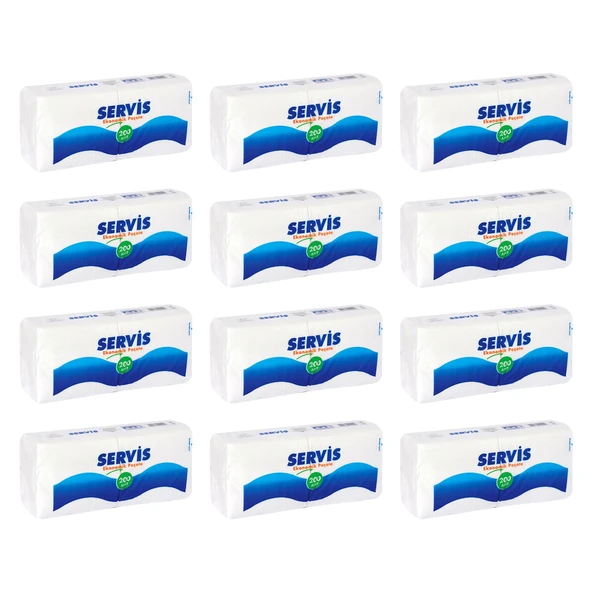 Servis Peçete 200 lü Ekonomik x 12 Adet - Resim 2