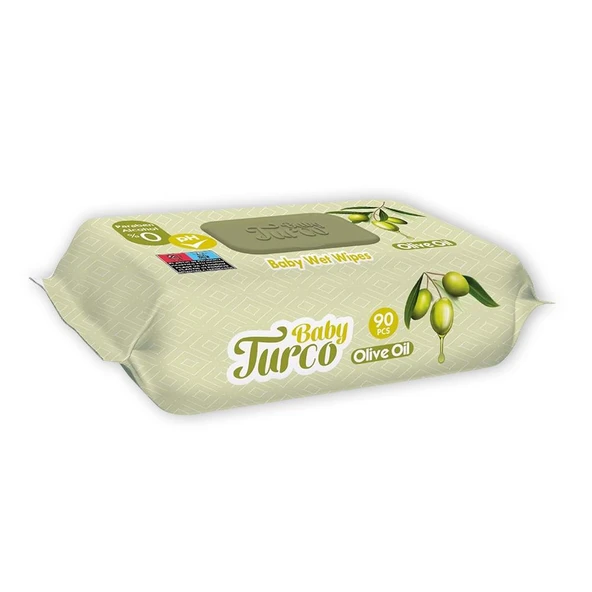 Baby Turco Bebek Islak Havlu Olive Oil 90' lı ürün görseli 1