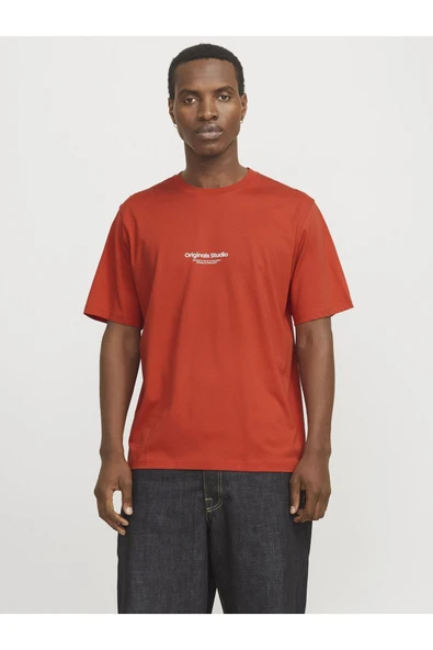 JACK JONES Erkek Kırmızı Kolsuz Tişört 12240121 ürün görseli 1