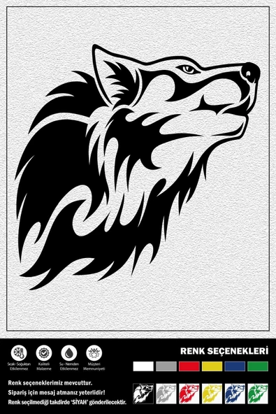 Ecce WOLF STICKER 20 x 20 cm ürün görseli 1