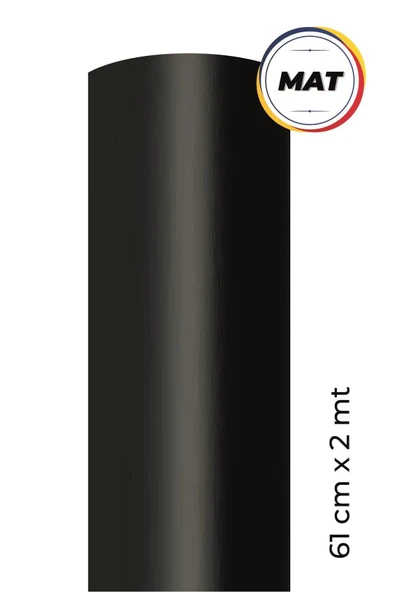 Ecce Mat Siyah Kendinden Yapışkanlı Kaplama Folyosu 61 Cm X 2 Mt ürün görseli 1