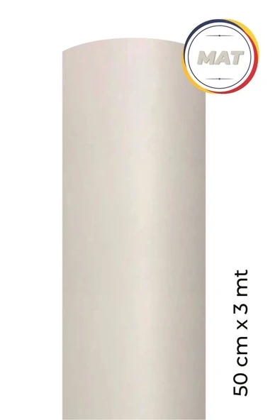 Ecce Mat Beyaz Kendinden Yapışkanlı Kaplama Folyosu 50 Cm X 3 Mt ürün görseli 1